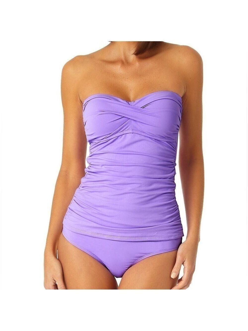 Anne Cole Live In Color Bandeau-Style Push-Up Strapless Tankini Top